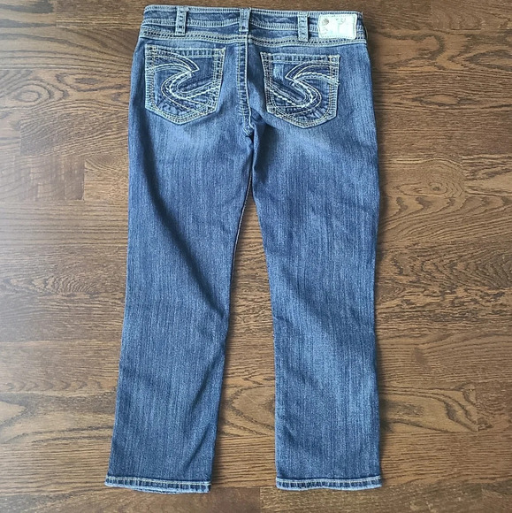 Silver twisted capri women's sz.W 30 - Picture 3 of 11